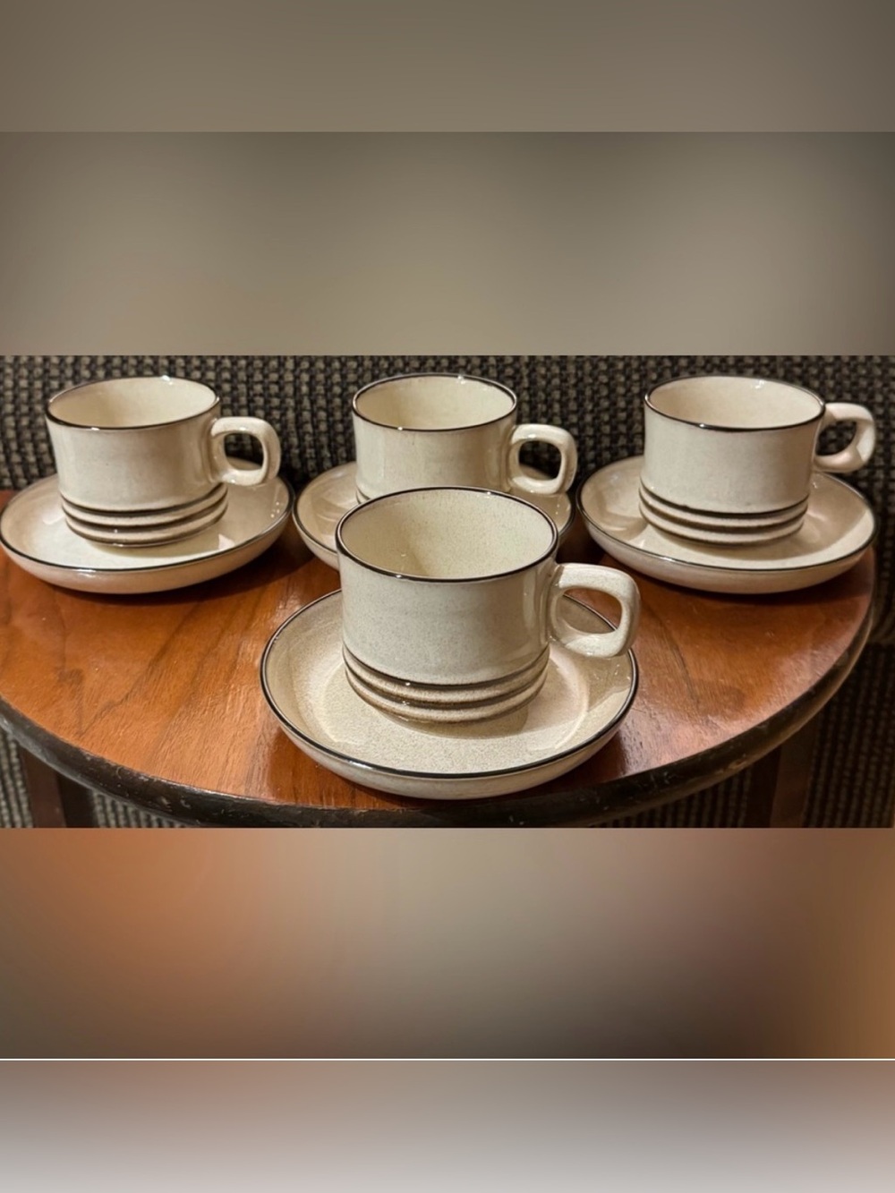 Vintage Denby Sahara Cups and Saucers Set